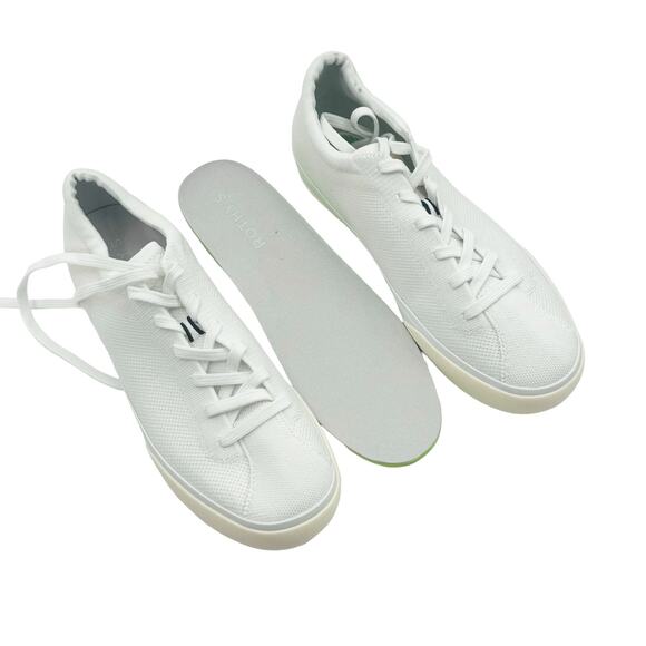 Rothy’s The Lace Up Sneaker Soft Flexible Upper Bright White Size W11.5 NWOB - Picture 5 of 10